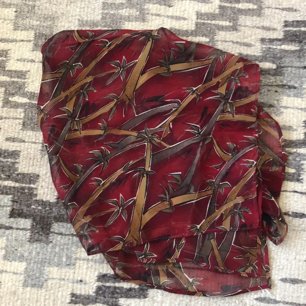 J. Garcia Art in Neckwear for Women Limited Edition Silk Sheer Square Scarf